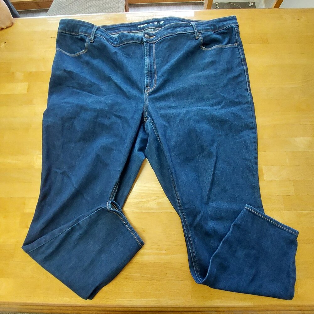 Old Navy Plus Size Dark Denim Jeans button with zipper closure Size 26